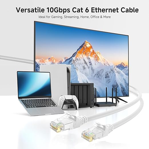 Cable Matters 10Gbps Snagless Cat 6 Ethernet Cable - 60ft - Image 2