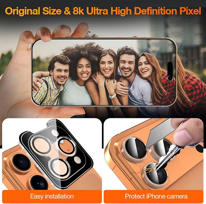 YMHML 3 Pack for iPhone 17 Pro Max Privacy Screen Protector Tempered Glass + 1 - Image 5