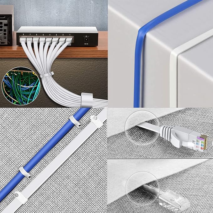 BUSOHE Cat6 Ethernet Cable 40 FT White, Cat-6 Flat RJ45 Computer Internet LAN - Image 6