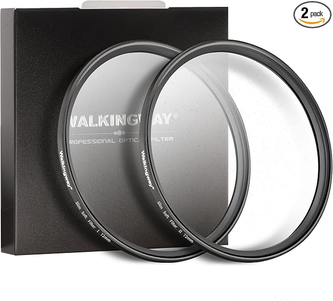 Walking Way 72mm White Mist Diffusion Filter Set, Soft Focus Dreamy Fog Effect by WalkingWay