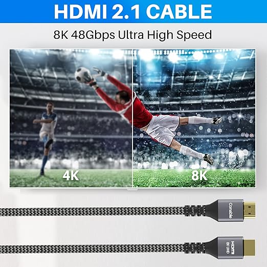 8K HDMI 2.1 Cable 5 FT, Real Certified 48Gbps Ultra High Speed HDMI® Cable - Image 3