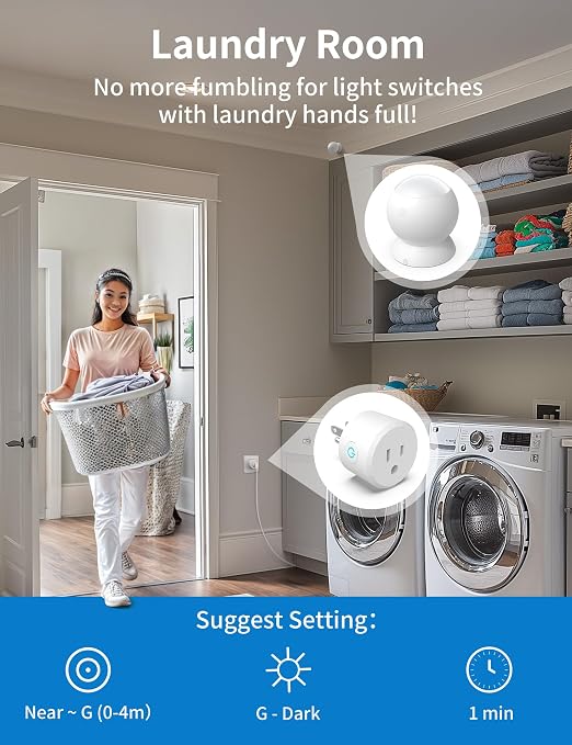2 Pack Wireless Motion Sensor Outlet, Plug-in PIR Infrared Motion Activated - Image 6