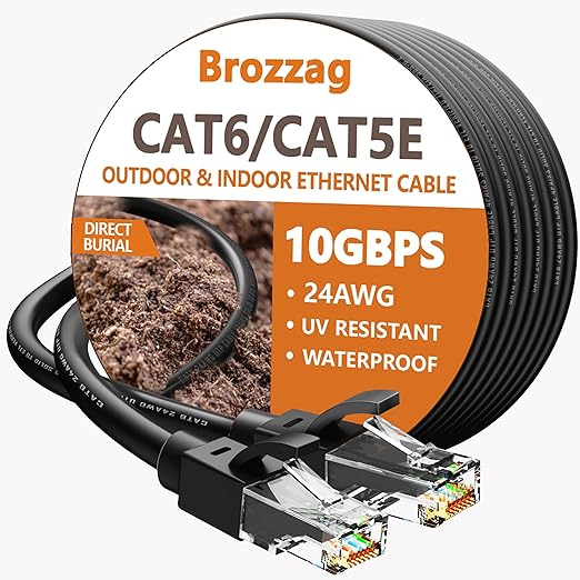 Ethernet Cable 150ft For Cat6/Cat5E, 10Gbps Compatible by Brozzag