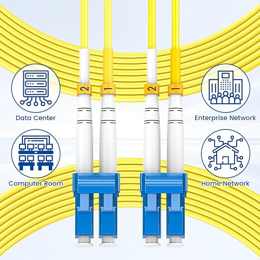 OS2 LC to LC Fiber Patch Cable 8m/26ft, Options 0.2m~200m, 1G/10Gb 9/125um - Image 6
