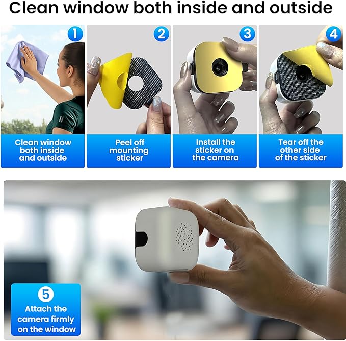 2K Window Camera with 32GB Memory Card, 5GHz & 2.4GHz WiFi Indoor Cameras - Image 5
