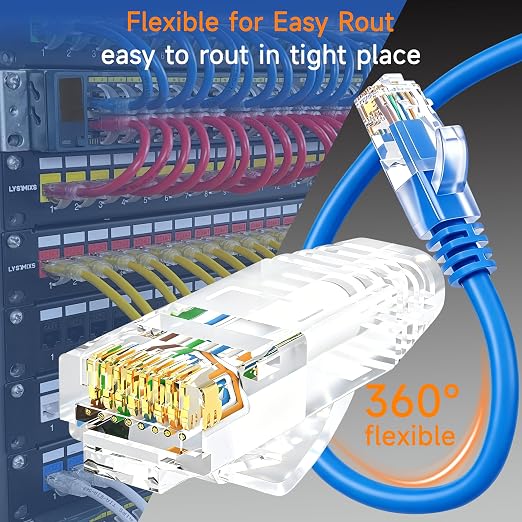 Cat6 Ethernet Patch Cable 5 ft, Cat6 Data Center & Home/Enterprise Network Cable - Image 3