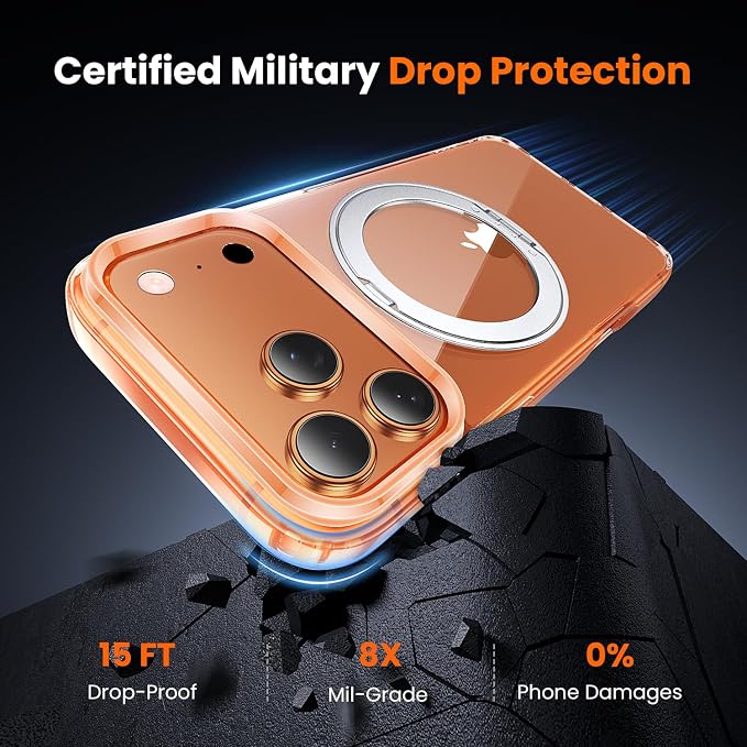 toushion 3 in 1 for iPhone 17 Pro Max Case Stand |Build in Kickstand, Screen - Image 3