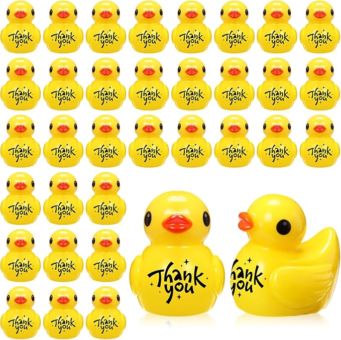 Skylety 50 Pcs Thank You Gifts Mini Resin Ducks Employee Appreciation Gifts by Skylety
