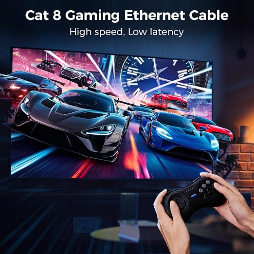 Cat 8 Ethernet Cable 1FT, High-Speed Braided Internet Cable Network Cord - Image 3