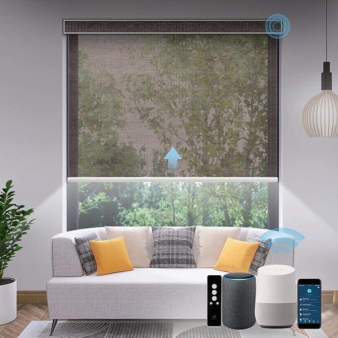 SmartWings Motorized Light Filtering Shades, Work by SmartWings