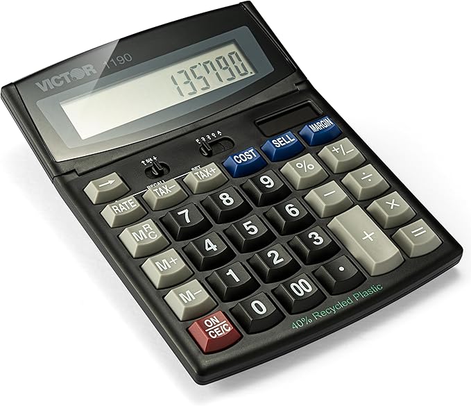 Victor 1190 Executive Desktop Calculator, 12-Digit LCD by Victor