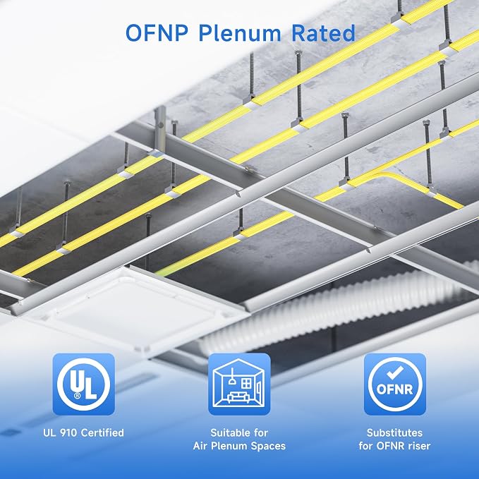 Cable Matters Plenum Rated Duplex OS2 Single Mode Fiber Optic Patch Cable - 5m - Image 3