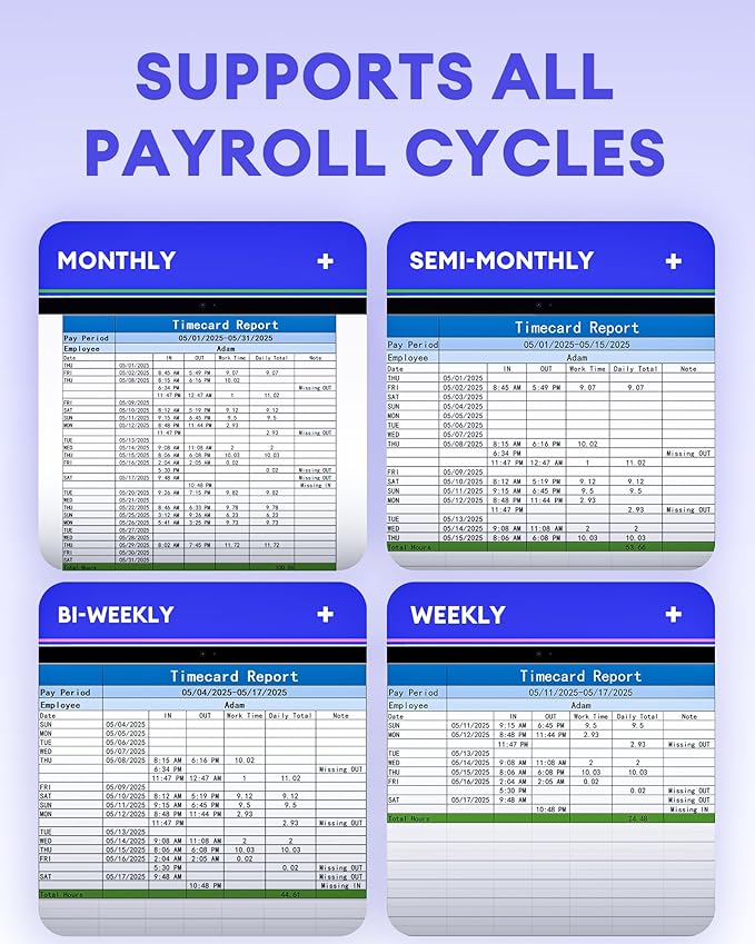 NGTeco APP-Based Time Clock for Employees Small Business, Automatic Fingerprint - Image 5
