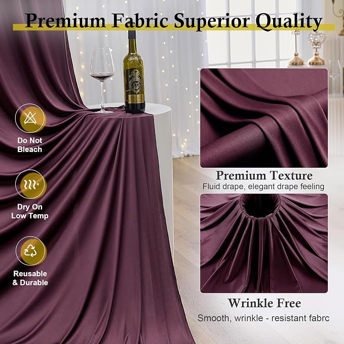 20ft x 15ft Burgundy Backdrop Curtains - Image 3