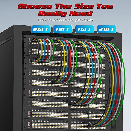 1 Foot Cat6 Patch Cables, Solid Pure Copper Patch Cord, Cat 6 Ethernet Cable - Image 6