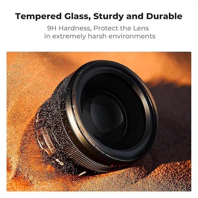 K&F CONCEPT 72mm Shockproof & Ultra Low Reflectivity MCUV Lens Protection Filter - Image 3