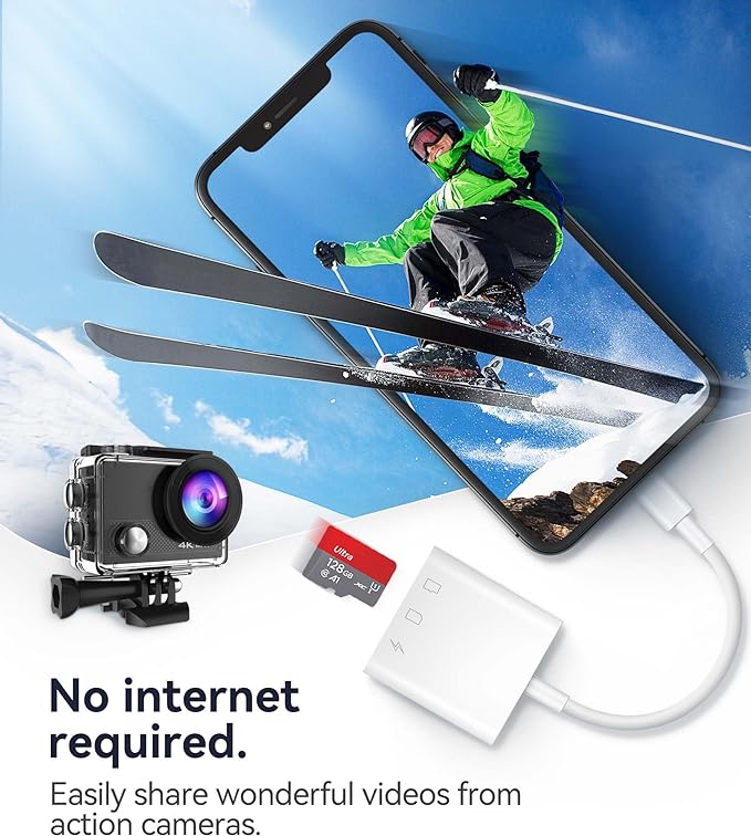 SD Card Reader for iPhone iPad, Oyuiasle Digital Trail Camera SD Card Viewer - Image 3