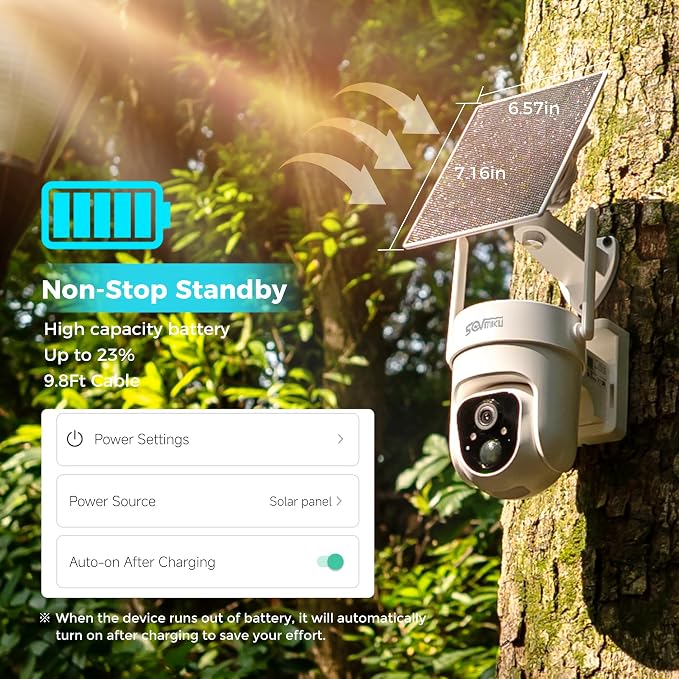 Vicohome 2CQ4 2K AI Solar Security Camera Wireless Outdoor, Battery Powered Cam - Image 8