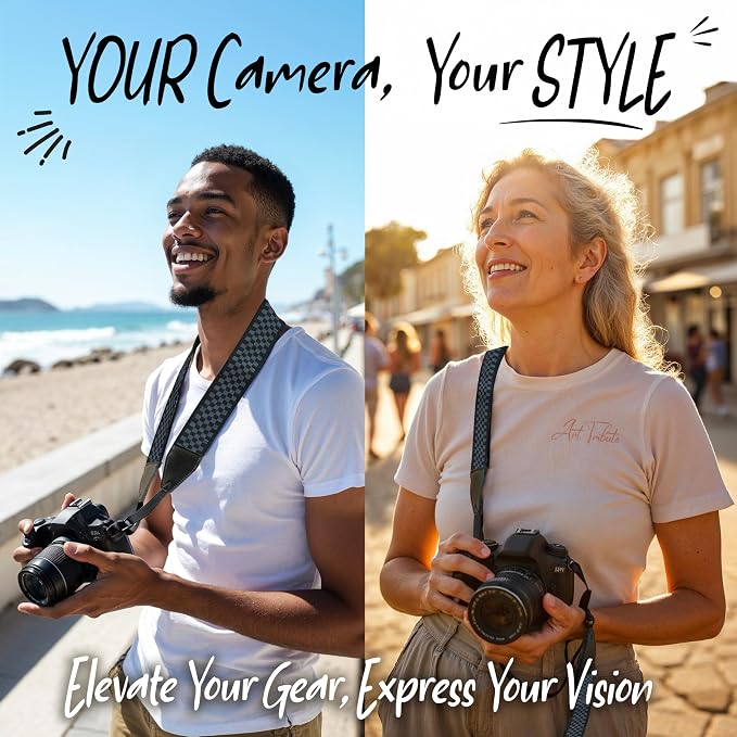 Art Tribute Camera Strap For Photographers Padded Universal Fit Neck Shoulder & - Image 2