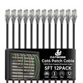 5 Feet Cat6 Patch Cables, Solid Pure Copper Patch Cord, Cat 6 Ethernet Cable by CatBose
