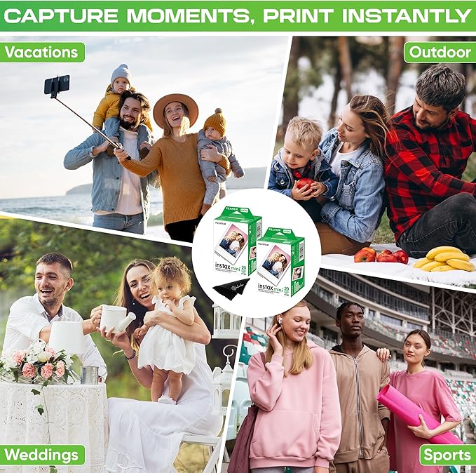 Fujifilm Instax Mini Film ISO 800, Six Twin Packs 120 EXP Total Compatible - Image 4