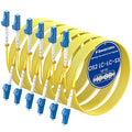 SpeedyCables- OS2 LC to LC Fiber Patch Cable 0.2m/7in 6-Pack, 1G/10Gb 9/125um by SpeedyCables