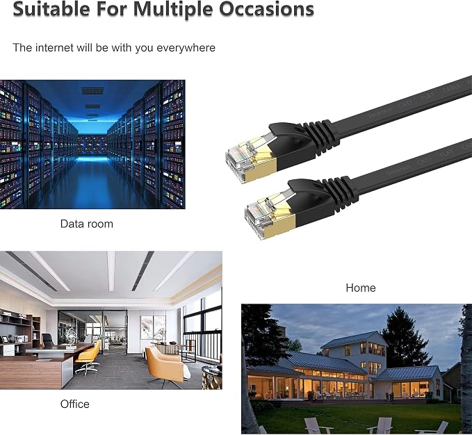 Cat 7 Ethernet Cable 100 ft High Speed 10Gbps 600MHz, Shielded Long Ethernet - Image 6