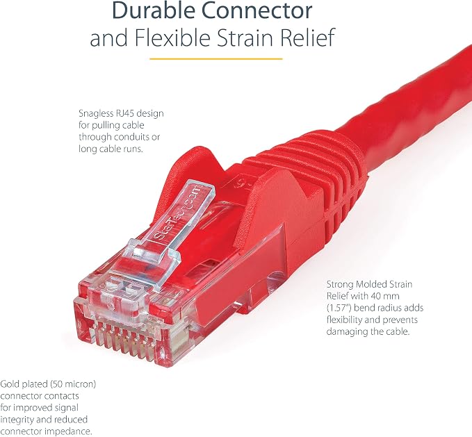 StarTech 12ft CAT6 Ethernet Cable - Image 3