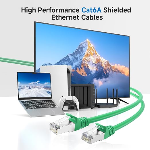 Cable Matters 10Gbps Snagless Short Shielded Cat 6A Ethernet Cable - 1ft - Image 2