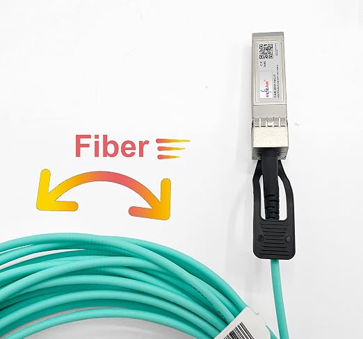Elfcam® - 5m/16ft Fiber Optic Cable OM3 SFP+ to SFP+ AOC 10Gbps, Compatible - Image 5