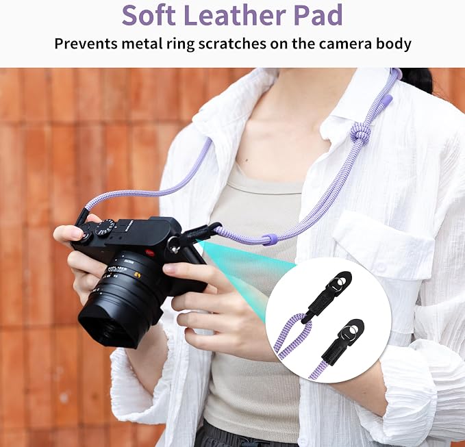128cm Adjustable Vintage Braided Rope Camera Neck Shoulder Strap Lanyard - Image 4