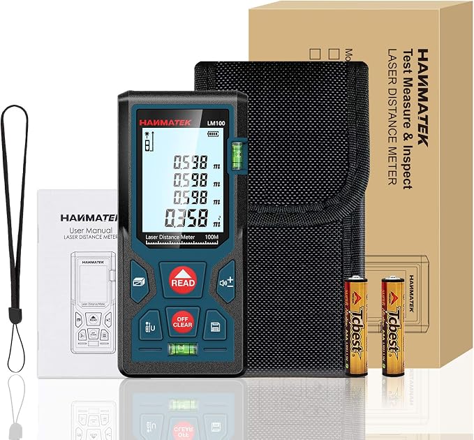 328ft/100m Laser Measure Ft/in/M Switching LM100 Laser Measurement Tool Devices - Image 7