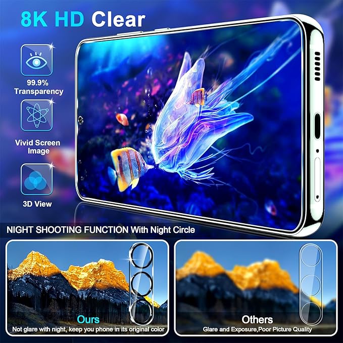 firtstnow 3 Pack for Samsung Galaxy S25 Screen Protector Tempered Glass + 3 - Image 3