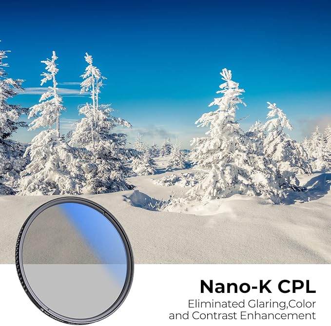 K&F CONCEPT 58mm Circular Polarizer Filter Ultra-Slim 18 Multi-Coated Optical - Image 2