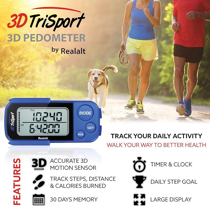 Realalt 3DTriSport 3D Walking Pedometer - Image 2
