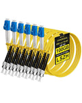 6 Pack 0.5M LC to ST Singlemode Fiber Patch Cable OS1, Single Mode Duplex Fiber by VANDESAIL