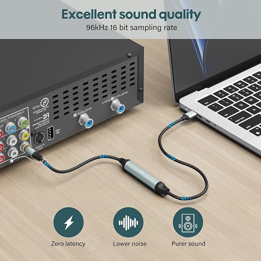 Adoreen Unidirectional USB A 2.0 to Toslink Digital Optical Audio Cable 15 Ft - Image 5