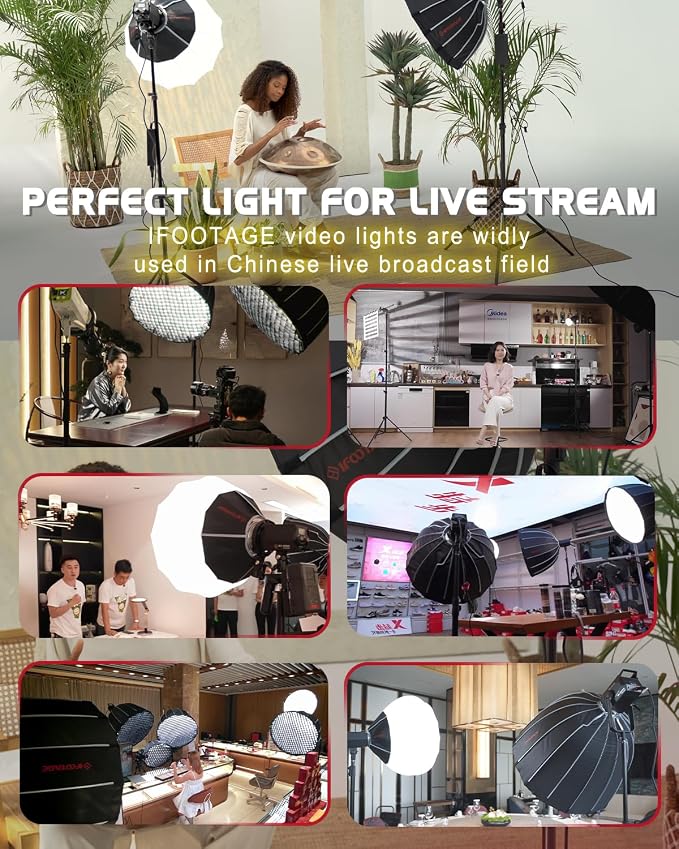 IFOOTAGE LED Video Light SL1 60DN, 5600K Daylight Photography Lighting - Image 9