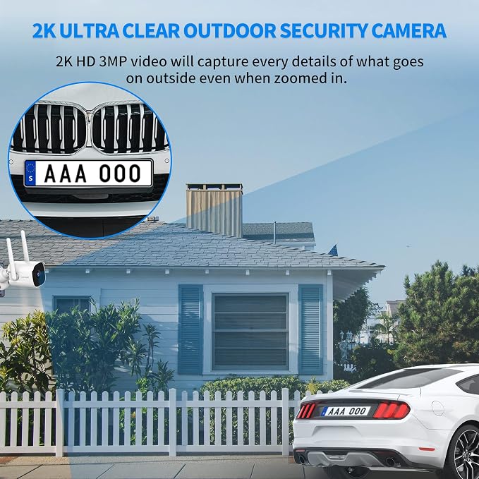 Septekon 2K Security Camera Outdoor 2 Pack, 2.4G WiFi Home Security Cameras - Image 4