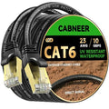Cat 6 Ethernet Cable 75 ft, Outdoor & Indoor 23AWG 10Gbps High Speed, by CABNEER