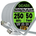 GEARit Cat 6 Outdoor Flat Ethernet Cable Direct Burial Rated LLDPE Jacket by GEARit