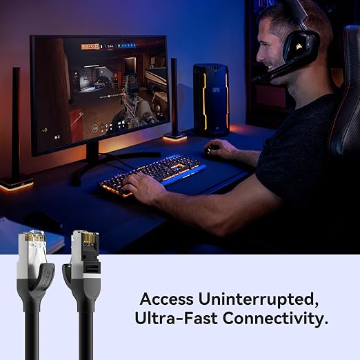 BENFEI Cat 7 Ethernet Cable 30FT, 10Gbps 600MHz High Speed RJ45 LAN Network - Image 8
