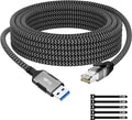 USB to Ethernet Cable 10 FT, USB 3.0 A Male to RJ45 Male Cord, Directly by Kxable