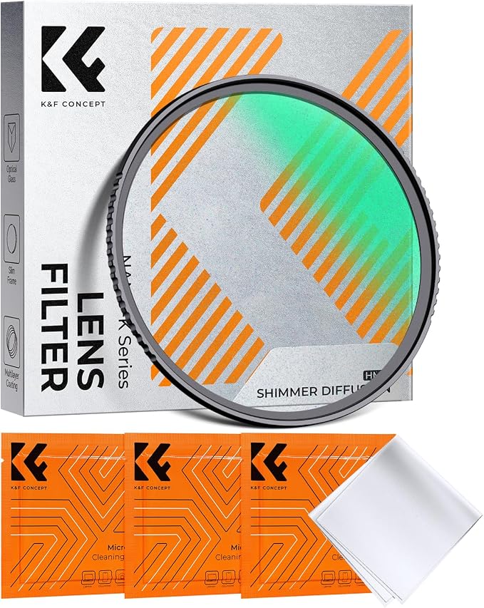 K&F CONCEPT 72mm Shimmer Diffusion 1 Effect Filter Optical Glass 18 by KFCONCEPT