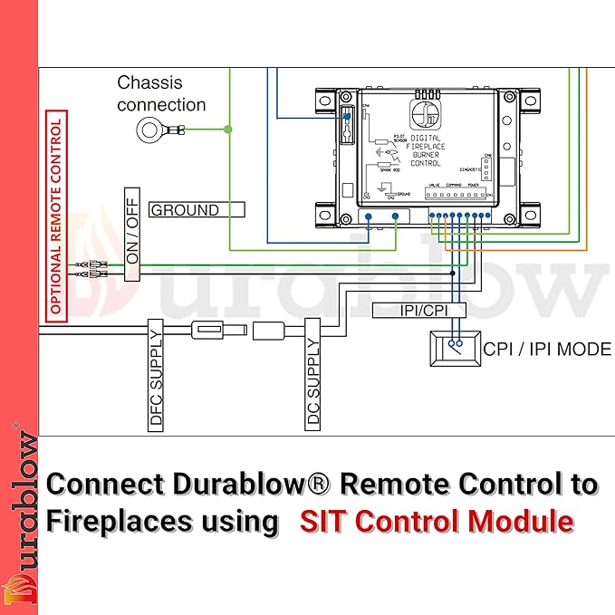 Durablow SH3002-RH On/Off WiFi Gas Fireplace Remote Control - Image 5