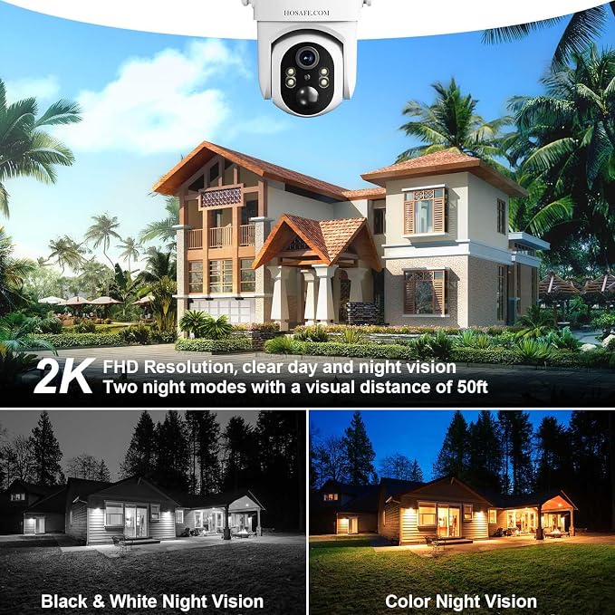 HOSAFE.COM Wireless Security Camera Outdoor, Free Cloud Storage, 360° PTZ - Image 7