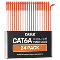 Everest Ultra Slim Cat6a Ethernet Patch Cables 15ft Orange by EverestMediaSolutions