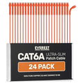 Everest Ultra Slim Cat6a Ethernet Patch Cables 2ft Orange by EverestMediaSolutions