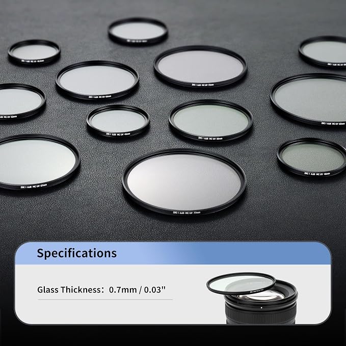 JJC 52mm Ultra-Low Reflectivity UV Filter Lens Protection - Image 7
