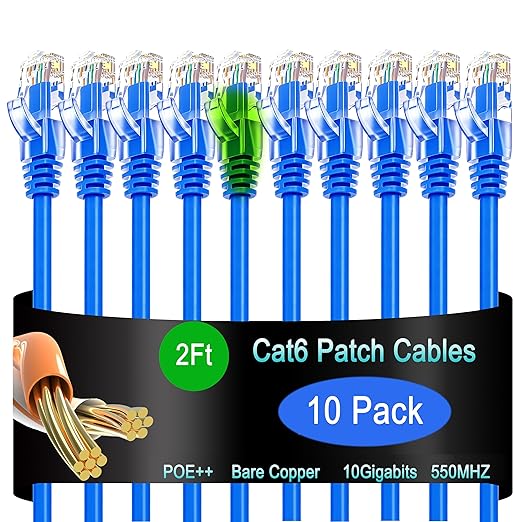 Cat6 Ethernet Cable 2 ft by Lysymixs